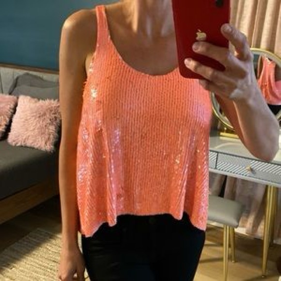 Joe's Jeans Tops - NWT JOES JEANS SEQUIN NEON TANK XS